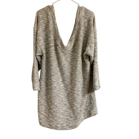Free People Sweaters - Free People FP Beach Fireside Gray White Textured Cover-up Tunic Sweater Sz M/L